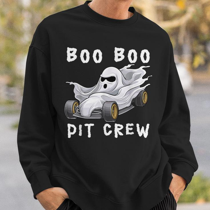Halloween Race Car Party Racing Ghost Boo Matching Pit Crew Sweatshirt Gifts for Him