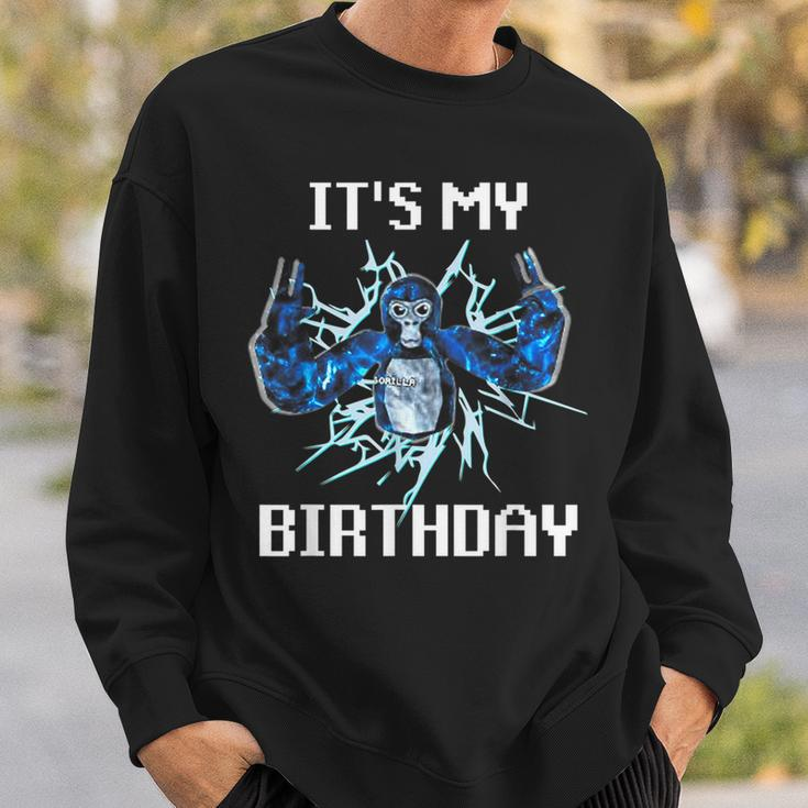 Happy Birthday GorillaIts My Birthday Vr Gamer Boy Sweatshirt Gifts for Him