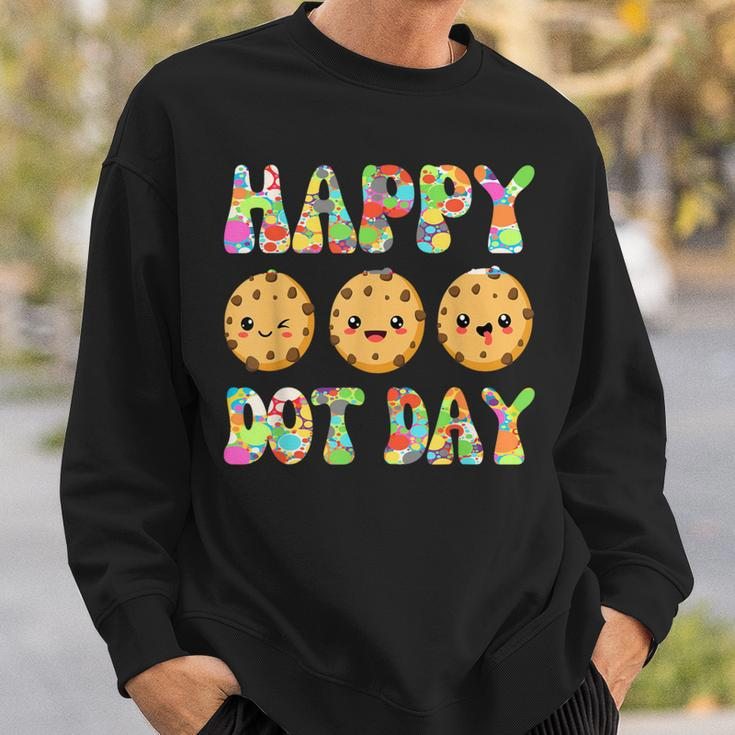 Happy Dot Day Internation Dot Day Cute Colorful Dot Cookies Sweatshirt Gifts for Him