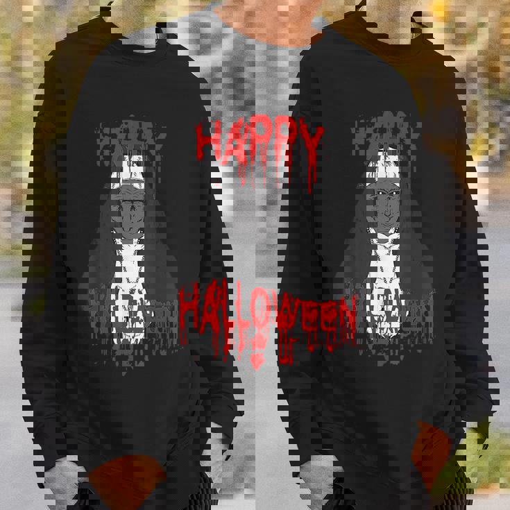 Happy Halloween Scary Nun Costume Cosplay Horror Gift Bloody Sweatshirt Gifts for Him