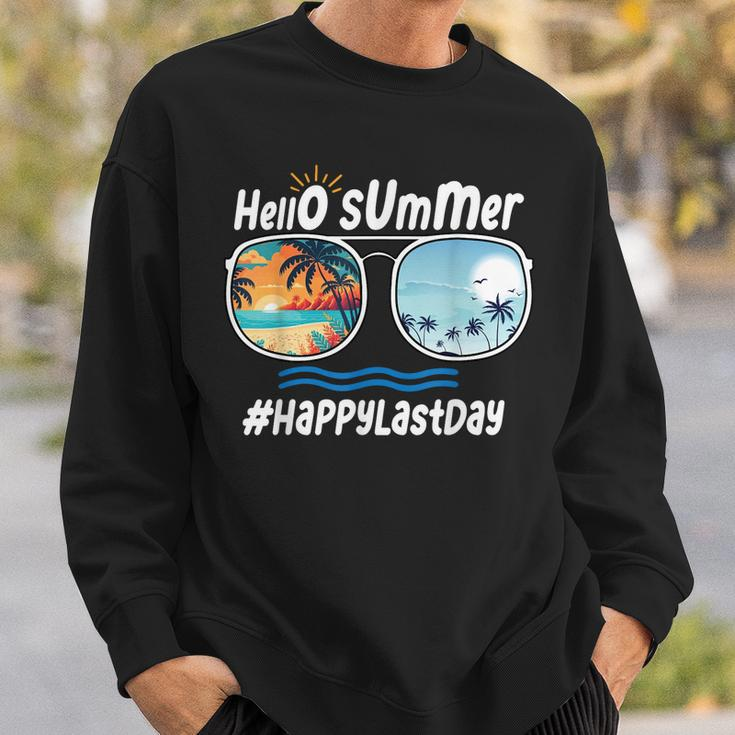 Happy Last Day Of School Hello Summer Sunglasses Beach Sweatshirt Gifts for Him