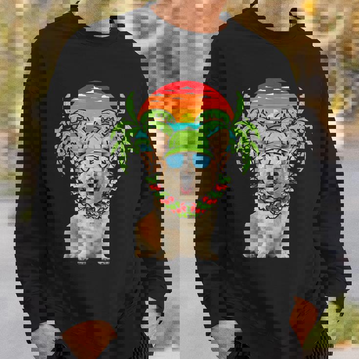 Hawaiian Corgi Dog Wearing Sunglasses Sunset On Beach Summer Sweatshirt Gifts for Him Hawaiian Corgi Dog Wearing Sunglasses Sunset On Beach Summer Sweatshirt Gifts for Him