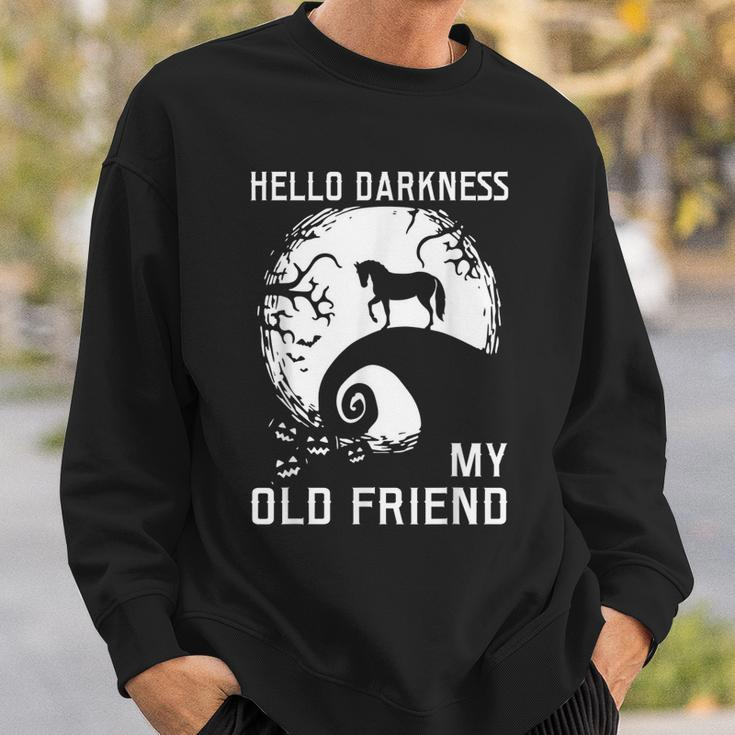 Hello Darkness My Old Friend Funny Halloween Sweatshirt Gifts for Him