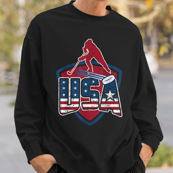 Hockey Usa 2018 Winter Games Red White And Blue Sweatshirt Gifts for Him