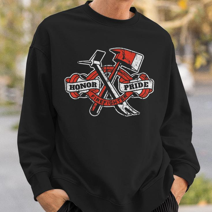 Honor Pride Firefighter Axe Halligan Fireman Fire Rescue Sweatshirt Gifts for Him