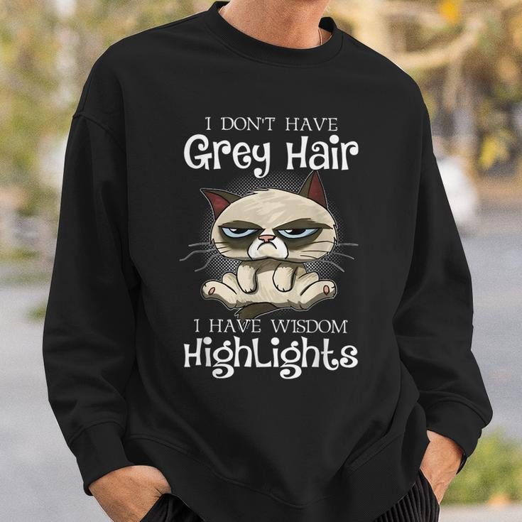 I Dont Have Gray Hair I Have Wisdom Highlights Funny Gray Funny Gifts Sweatshirt Gifts for Him