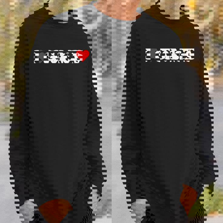 I Heart Corgis I Love Corgis Cute Red Heart Corgi Lover Sweatshirt Gifts for Him