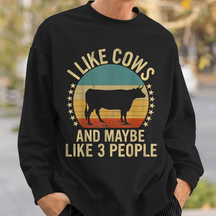 I Like Cows And Maybe Like 3 People Farm Farmers Sweatshirt Gifts for Him