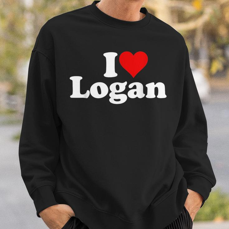 I Love Heart Logan Sweatshirt Gifts for Him