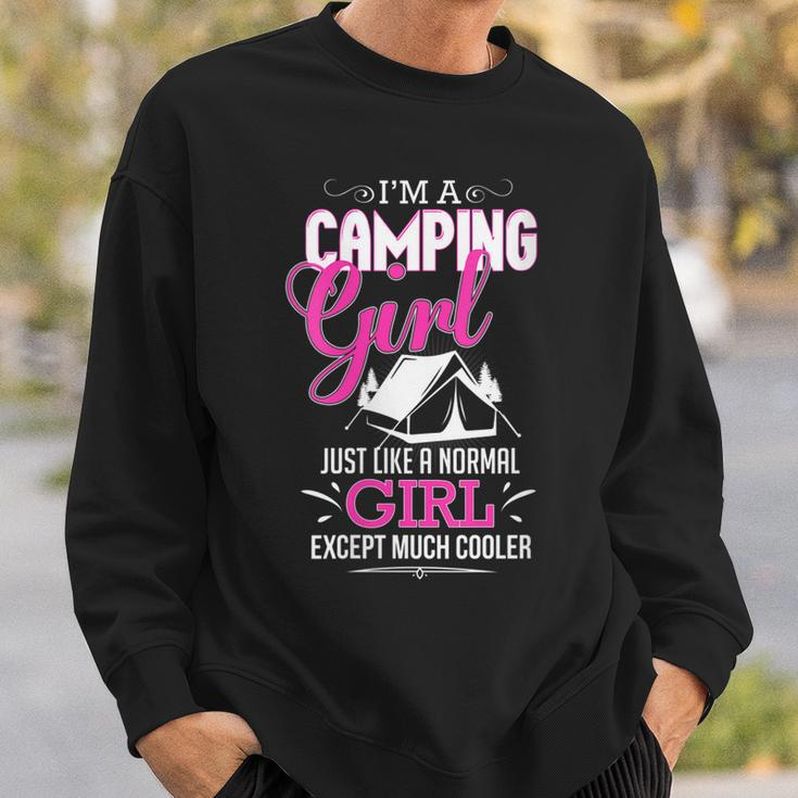 Im A Camping Girl Funny Cool Pink Tent Camper Gift For Womens Sweatshirt Gifts for Him