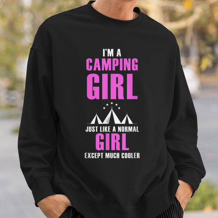 Im A Cool Camping Girl Funny Women Hiking Hunting Sweatshirt Gifts for Him