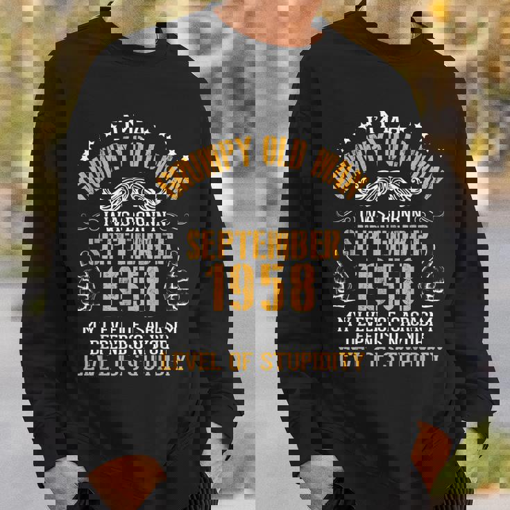 Im A Grumpy Old Man I Was Born In September 1958 Birthday Sweatshirt Gifts for Him