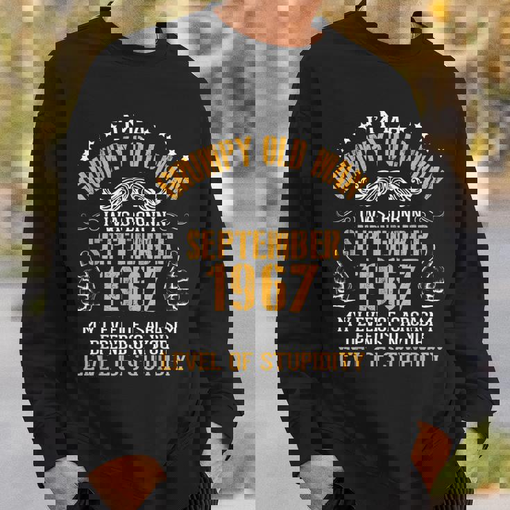 Im A Grumpy Old Man I Was Born In September 1967 Birthday Sweatshirt Gifts for Him