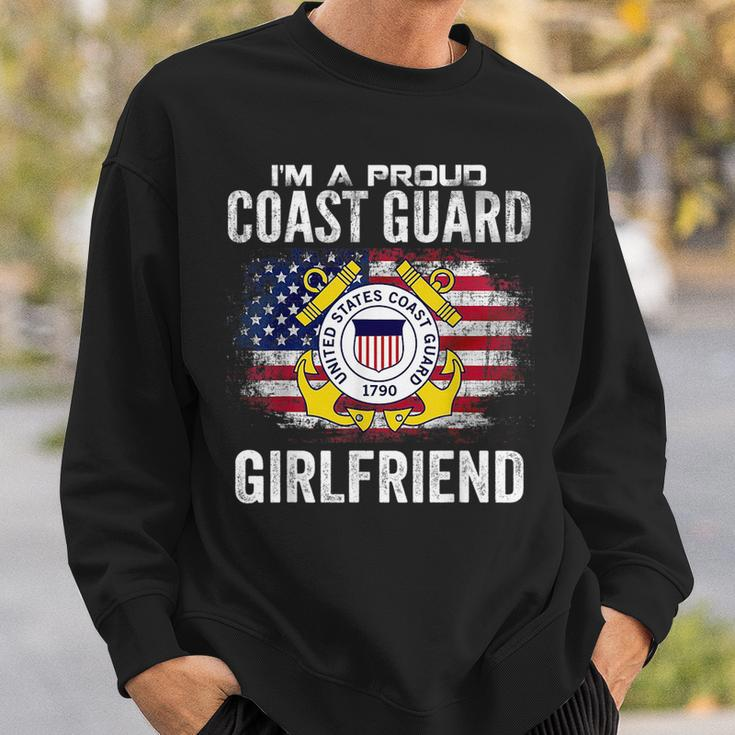 Im A Proud Coast Guard Girlfriend With American Flag Gift Sweatshirt Gifts for Him