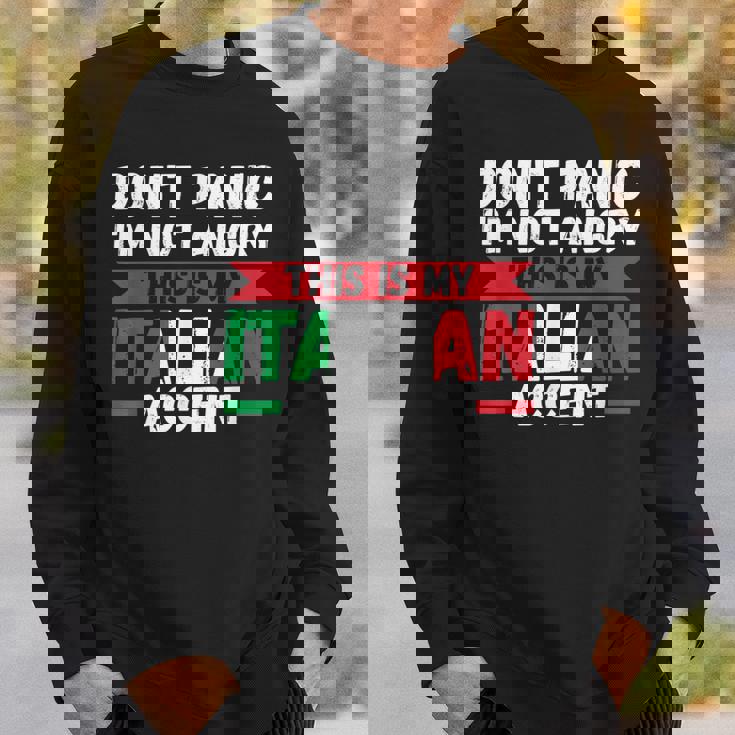 Im Not Angry This Is My Italian Accent Italy Sweatshirt Gifts for Him