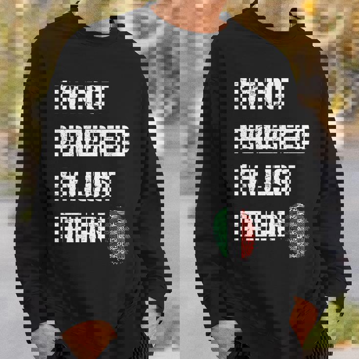 Im Not Perverted Im Just Italian Vintage Italy Funny Sweatshirt Gifts for Him