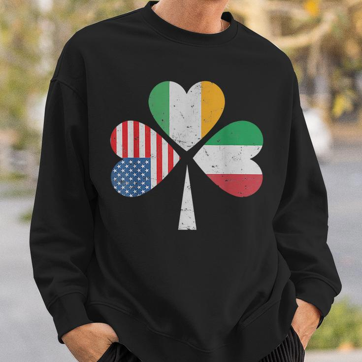 Irish Italian American Flag Ireland Italy Usa Patricks Day Sweatshirt Gifts for Him