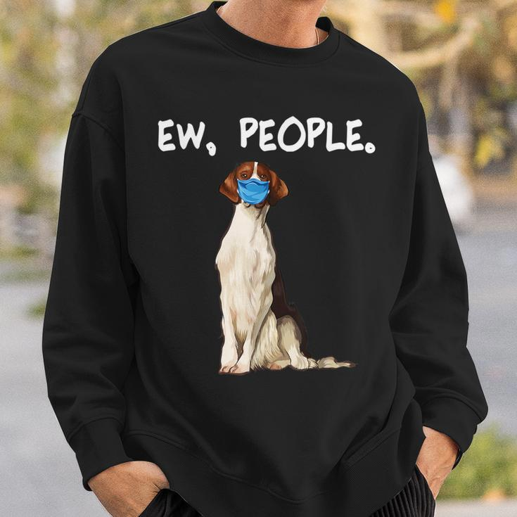 Irish Red And White Setter Ew People Dog Wearing Face Mask Sweatshirt Gifts for Him