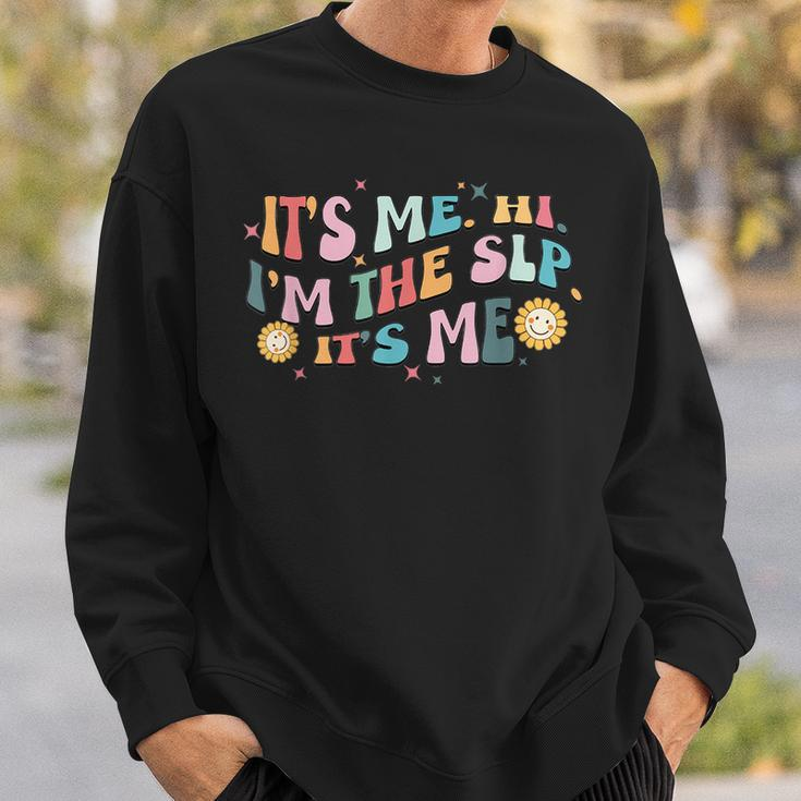 Its Me Hi I’M The Slp Speech Language Pathologist Retro Sweatshirt Gifts for Him