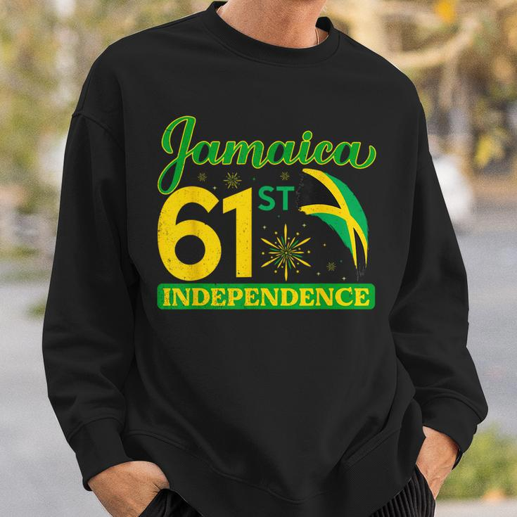 Jamaica 61St Independence Day Celebration Jamaican Flag Sweatshirt Gifts for Him