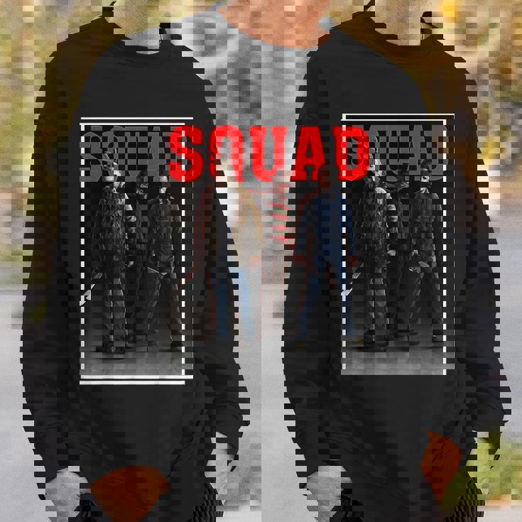 Jason Squad Halloween Horror Funny Scary Distressed Costume Halloween Funny Gifts Sweatshirt Gifts for Him