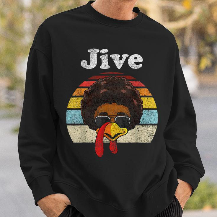 Jive Thanksgiving Turkey Day Face Vintage Retro Style Sweatshirt Gifts for Him