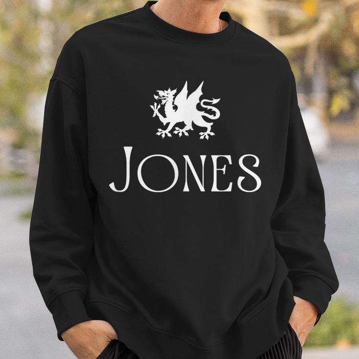 Jones Surname Welsh Family Name Wales Heraldic Dragon Sweatshirt Gifts for Him