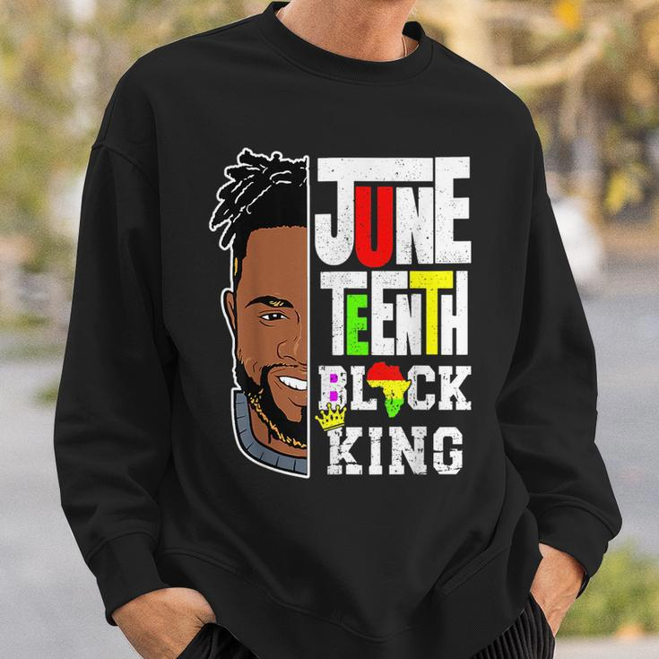 Junenth Black King Melanin Father Day Men Son Dad Boys Sweatshirt Gifts for Him