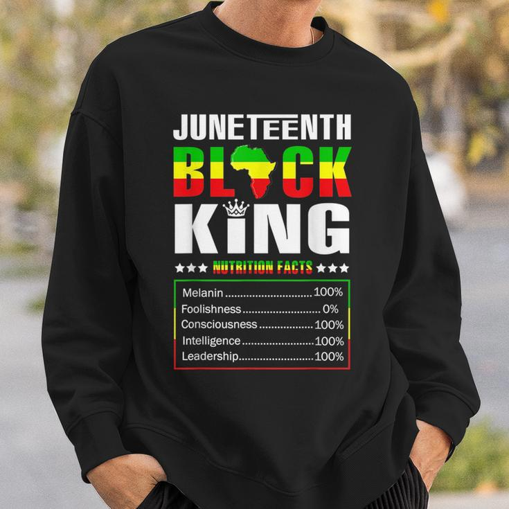 Junenth Black King Nutritional Facts Dad Boys Fathers Day Sweatshirt Gifts for Him