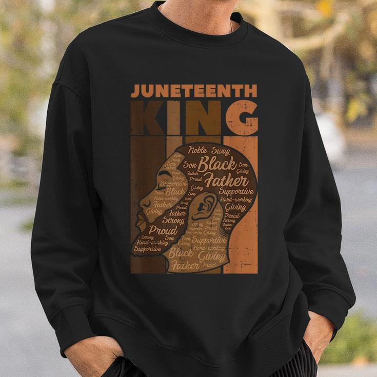 Junenth King Black Father Melanin African Dad Papa Men Sweatshirt Gifts for Him