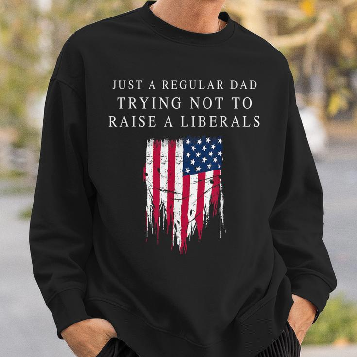 Just A Regular Dad America Flag America Patriotic Father Day Sweatshirt Gifts for Him