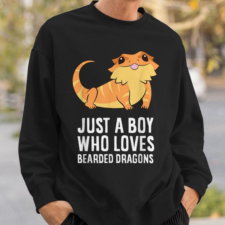 Just A Boy Who Loves Bearded Dragons Sweatshirt Gifts for Him