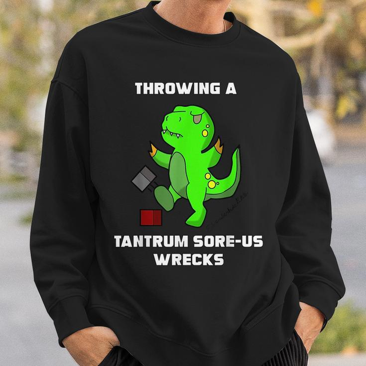 Kawaii T-Rex Tantrum Humor Sweatshirt Gifts for Him