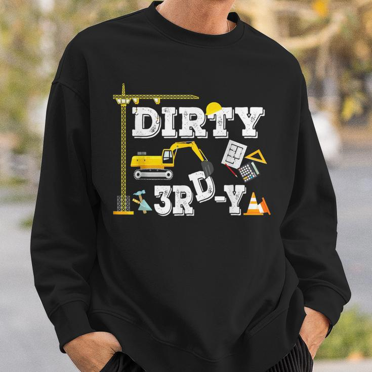 Kids Construction Truck 3Rd Birthday Boy Excavator 3 Digger Sweatshirt Gifts for Him