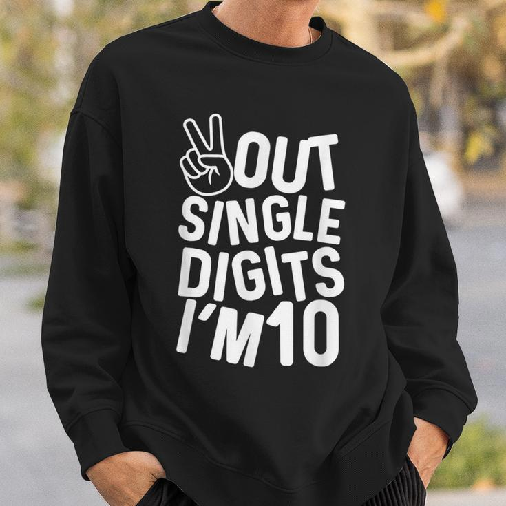 Kids Peace Out Single Digits Im 10 Year Old 10Th Birthday Sweatshirt Gifts for Him