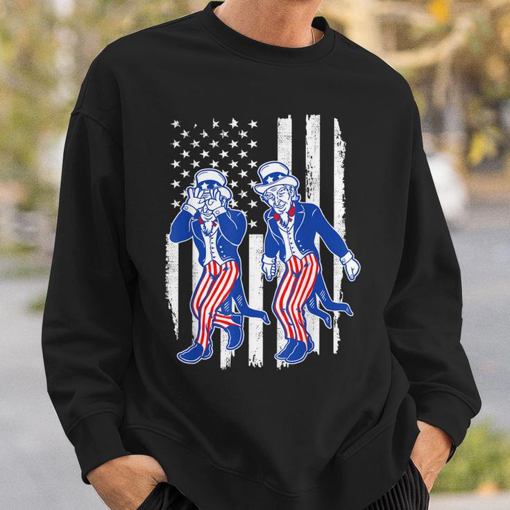 Kids Uncle Sam Griddy Dance 4Th Of July American Flag Sweatshirt Gifts for Him