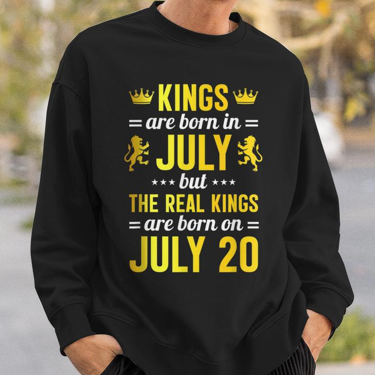 Kings Are Born In July The Real Kings Are Born On July 20 Sweatshirt Gifts for Him