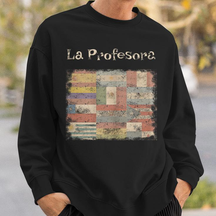 La Profesora Spanish Speaking Country Flags Sweatshirt Gifts for Him