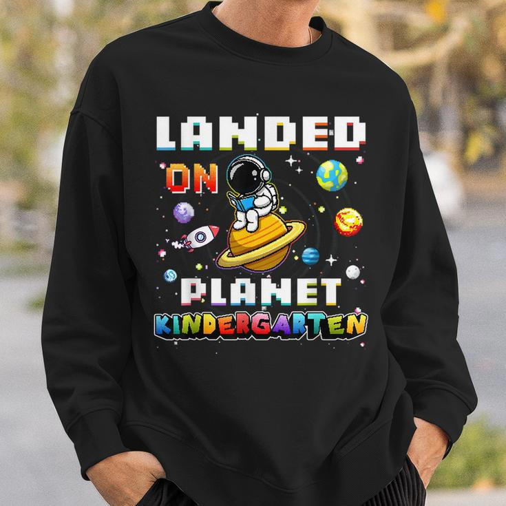 Landed On Planet Kindergarten Astronaut Gamer Space Lover Sweatshirt Gifts for Him