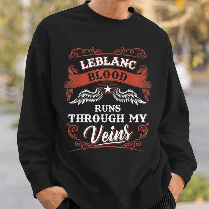 Leblanc Blood Runs Through My Veins Family Christmas Sweatshirt Gifts for Him