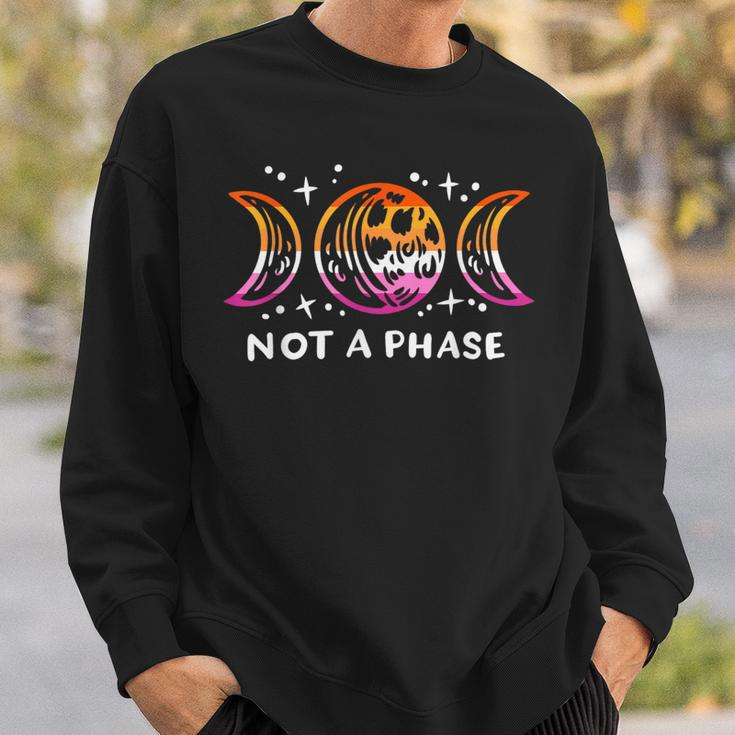 Lesbian Pride Funny Not A Phase Lunar Moon Lgbt Gender Queer Sweatshirt Gifts for Him