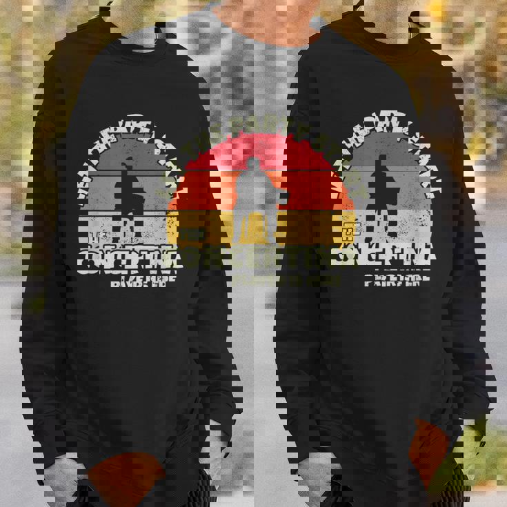 Let The Party Start The Concertina Player Is Here Concertina Sweatshirt Gifts for Him