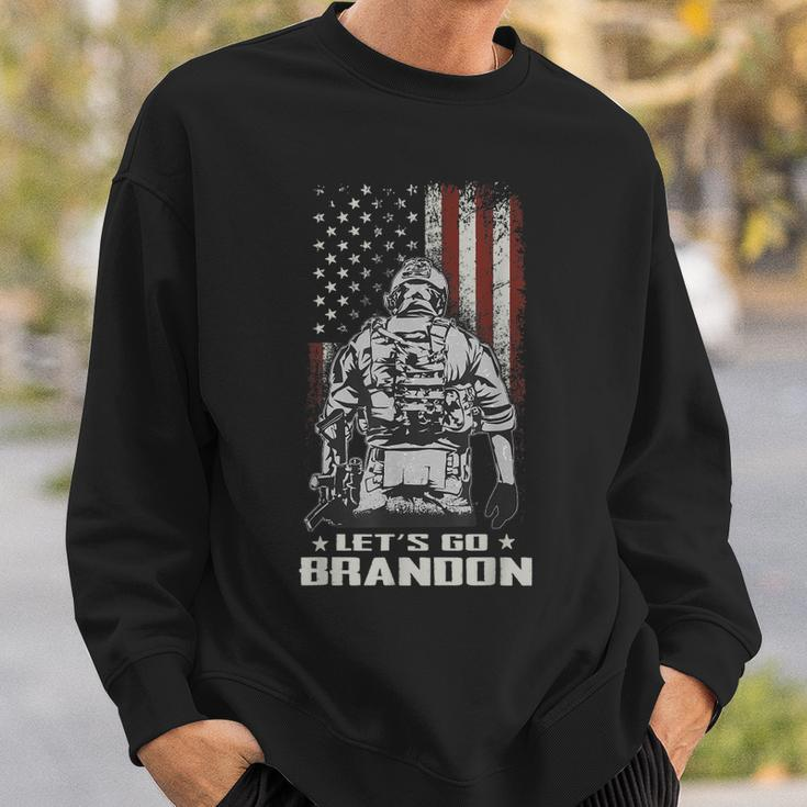 Lets Go Brandon Veteran Us Army Battle Flag Funny Gift Idea Sweatshirt Gifts for Him