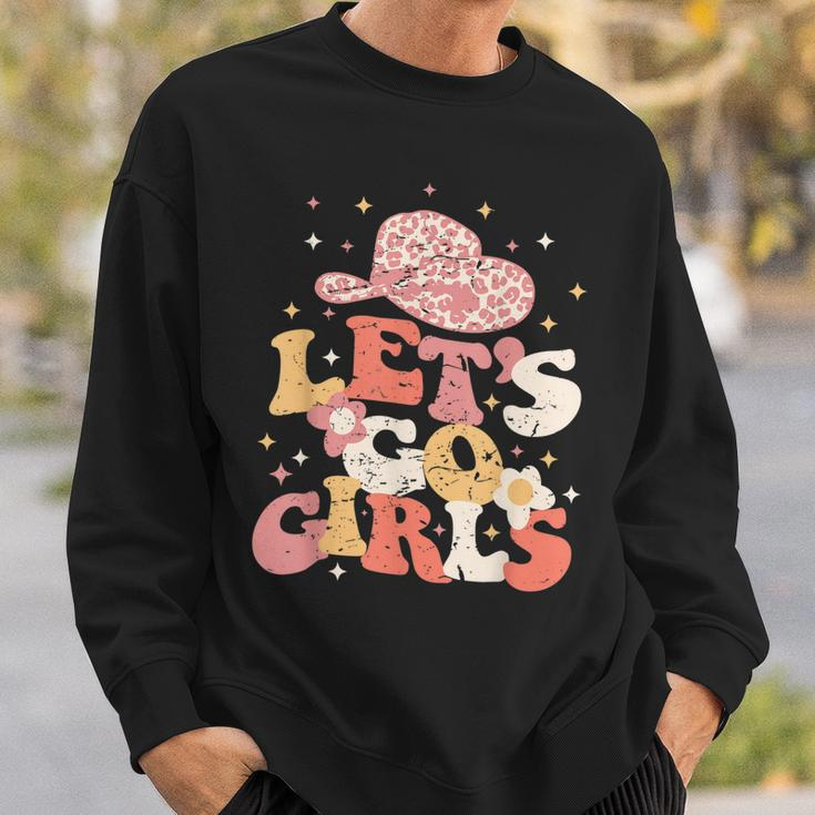 Lets Go Girls Western Cowgirl Hat Bachelorette Bridal Party Sweatshirt Gifts for Him