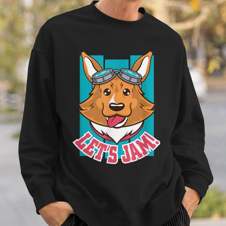 Let's Jam Corgi Dog Sweatshirt Gifts for Him