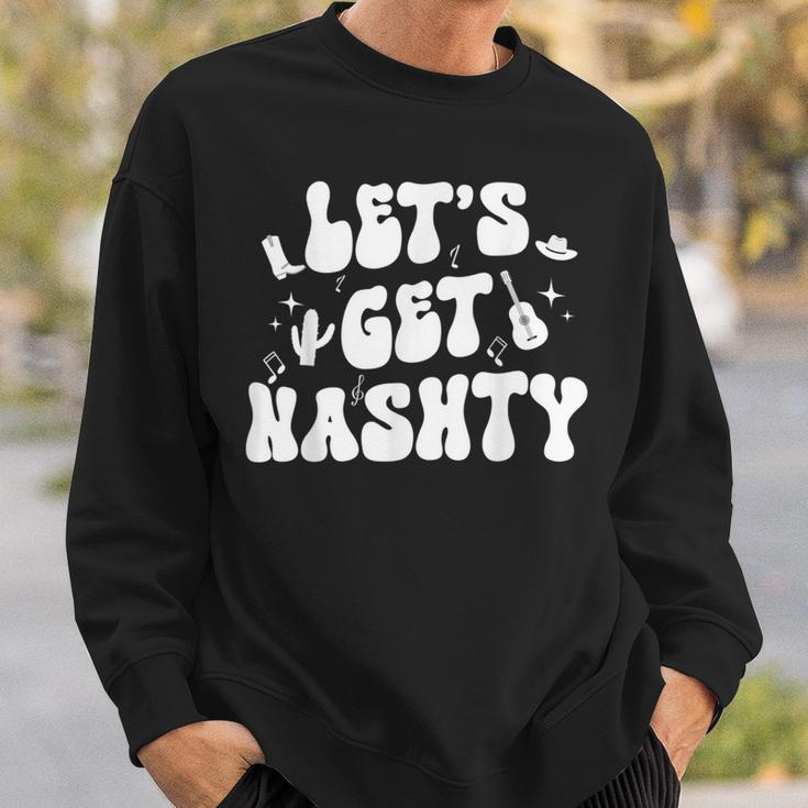 Let's Get Nashty Nashville Bachelorette Party Bridal Country Sweatshirt Gifts for Him