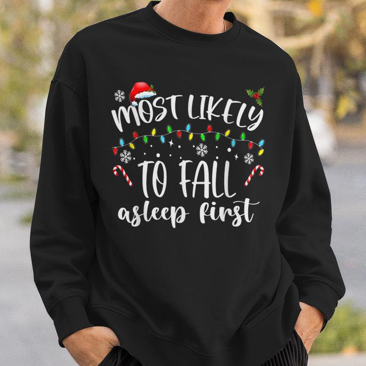 Most Likely To Fall Asleep First Sweatshirt Gifts for Him