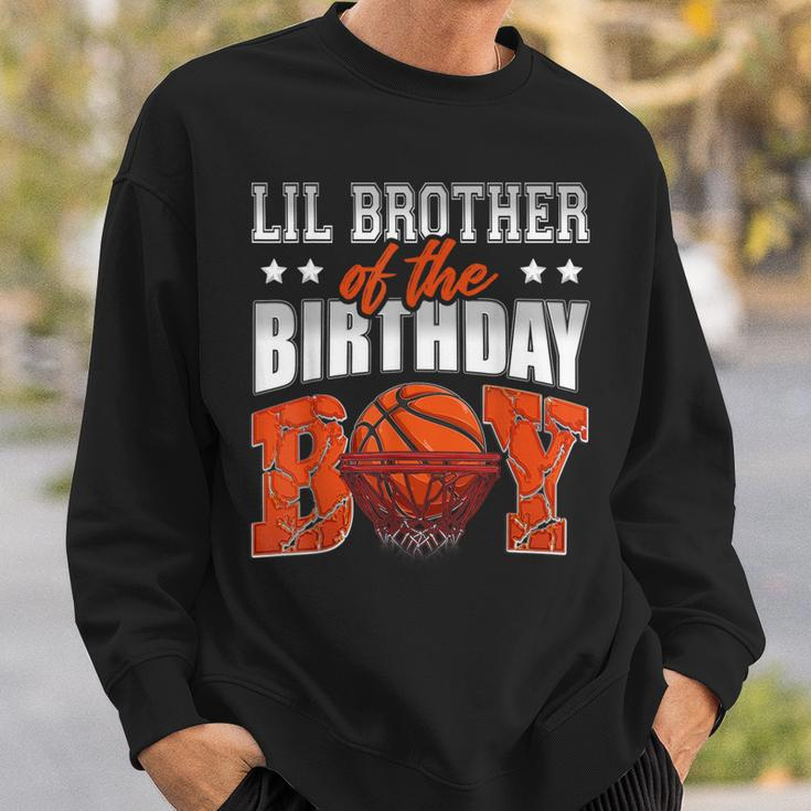 Lil Brother Of The Birthday Boy Basketball Family Baller Sweatshirt Gifts for Him