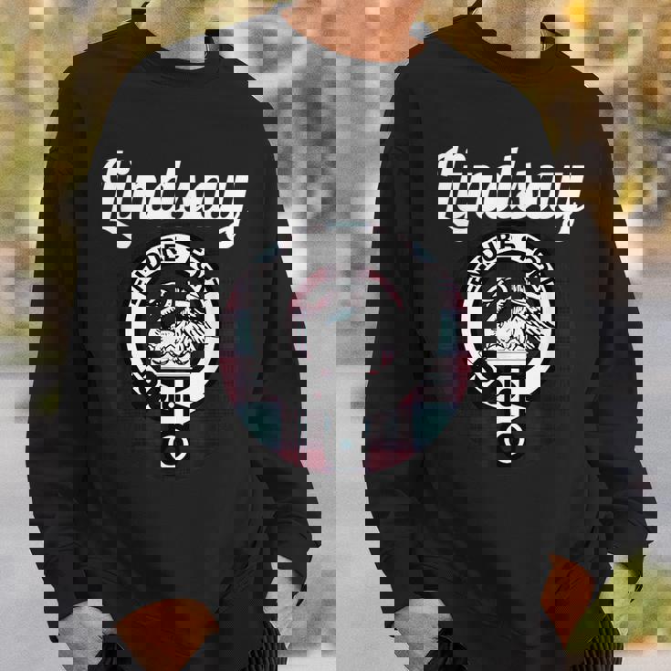 Lindsay Clan Scottish Name Coat Of Arms Tartan Sweatshirt Gifts for Him