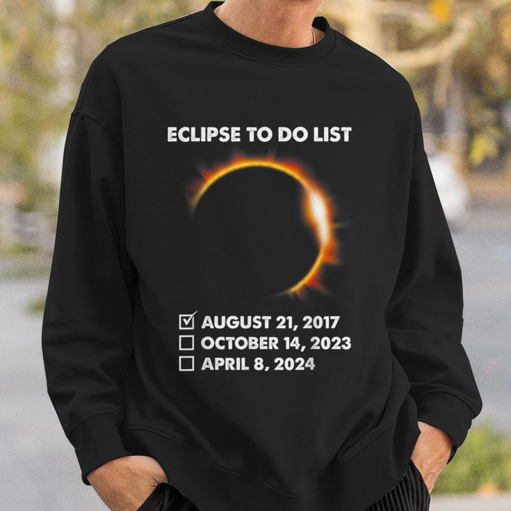 To Do List Annular Solar Eclipse 2023 Total Eclipse 2024 Sweatshirt Gifts for Him